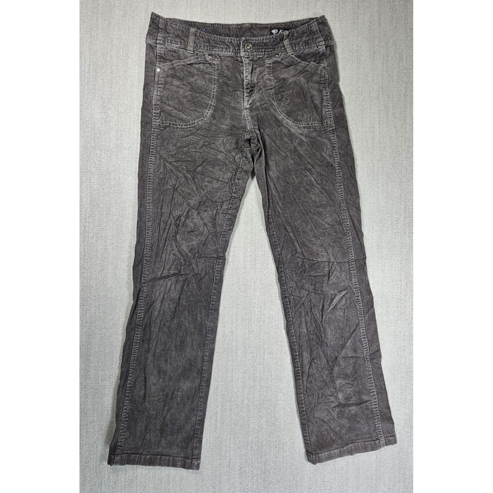 Kuhl‎ Mountain Culture Women's Corduroy Brown Pants Straight Leg Mid Rise  Sz 8
